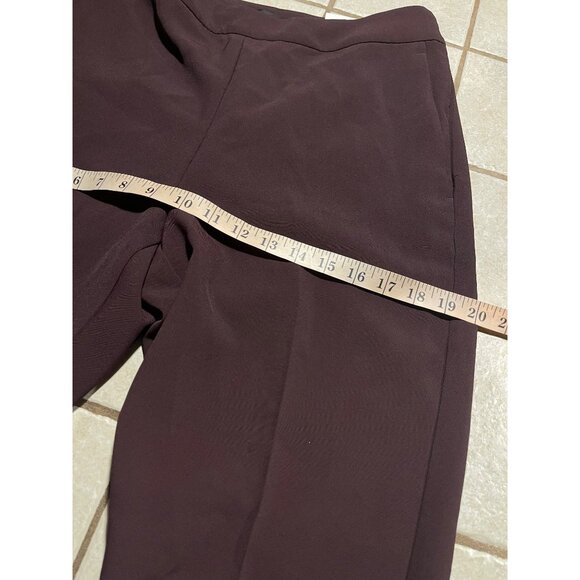 Ann Taylor Curvy Fit High Rise Ankle Pants Slim Leg Polyester/Spandex Plum 6P - Picture 11 of 16